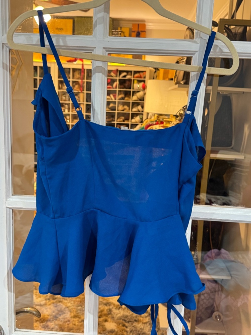 🔹🌀 ASOS Cobalt Blue Ruffle Wrap Cami 🌀🔹 - Picture 5 of 5